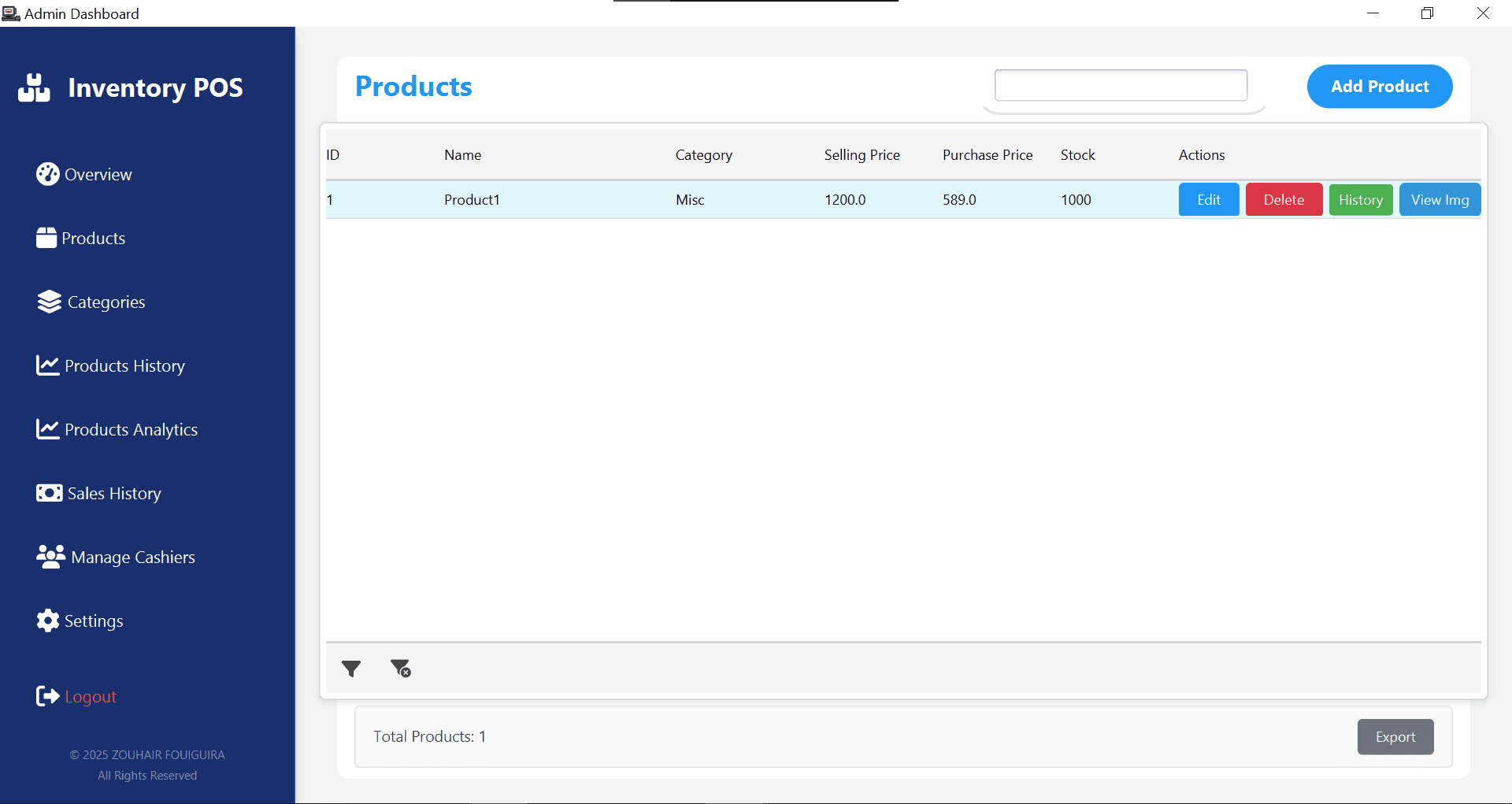 Products Management